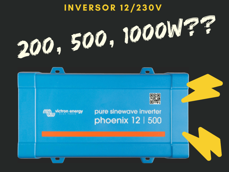 Qué potencia necesito para mi furgo camper, INVERSOR 12/230V.